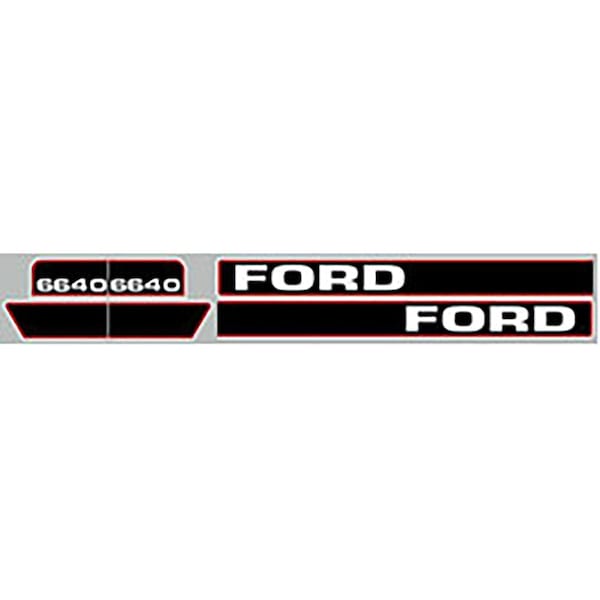 Aftermarket Tractor Hood Bonnet Decal Set Fits Ford 6640 Tractor, Made w High Quality Vinyl MAE30-0967 - main